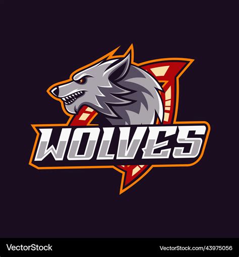 Wolves Mascot Logo Royalty Free Vector Image Vectorstock