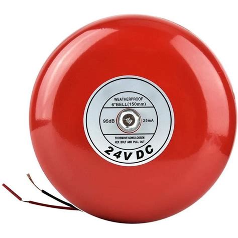 Cloche de sécurité Cloche d alarme Incendie en métal électrique 24 V