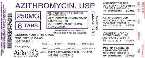 Azithromycin Aidarex Pharmaceuticals Llc Fda Package Insert Page 8