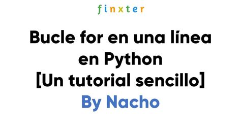 Bucle for en una línea en Python Un tutorial sencillo YouTube