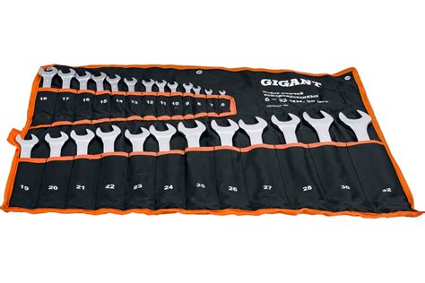 Набор комбинированных ключей Gigant 6 - 32 мм, 25шт., полированный хром ...