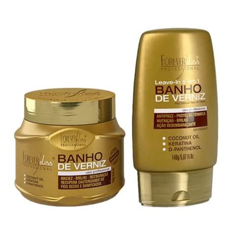 Forever Liss Kit Banho De Verniz Máscara 250g Leave In 140g