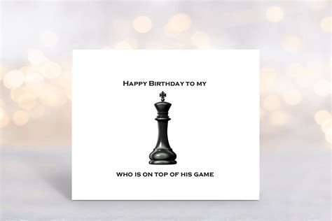 Chess Birthday Card Chess Birthday Chess Themed Birthday Etsy