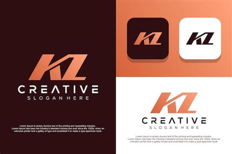 Cr Ation De Logo Abstrait Monogramme Lettre Kl Vecteur Premium