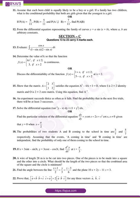 Cbse Class 12 Maths Sample Paper Set 2 Get Pdf