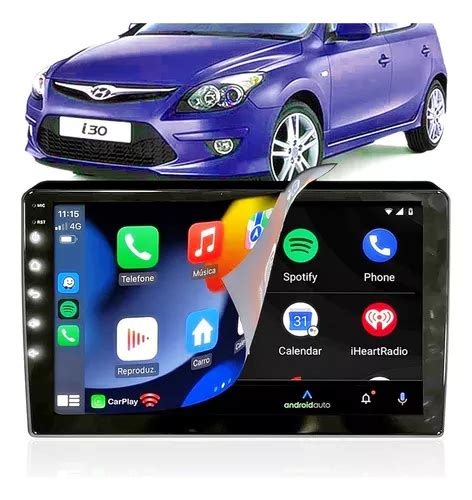 Kit Central Multimídia Android 9poleg Hyundai I30 2008 2012 Cor Preto