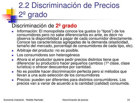 PPT 2 2 Discriminación de Precios PowerPoint Presentation free