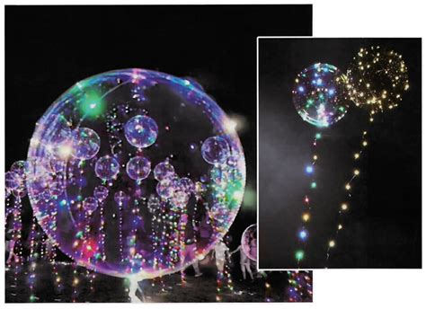 Led Heliumballon Luftballon Mit Lichterkette Bunt Partydeko Hochzeit