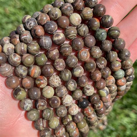 Ocean Jasper Beads Round Natural Gemstone Loose Beads Sold By