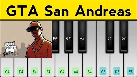 Gta San Andreas Theme Piano Tutorial Easy Piano Tutorial Youtube Music