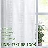 Fmfunctex Sheer Curtain White Linen Sliding Patio Door Curtain