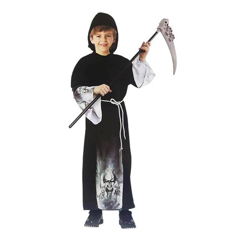 Grim Reaper Boy Kids Halloween Costume Party Time Dubai