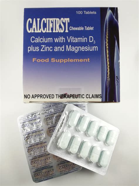 Calcifirst Calcium Vitamin D3 Zinc Magnesium The House Of Goodies