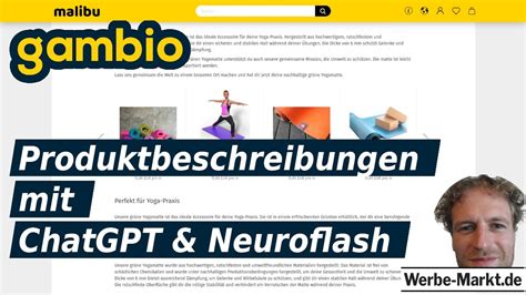 Gambio Produktbeschreibungen Mit Chatgpt Neuroflash Youtube