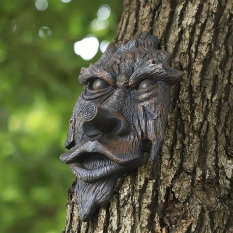 Tree Face Ornament Outdoor Garden - Temu