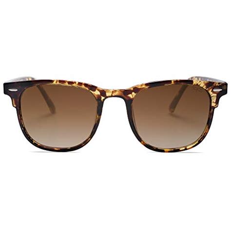 SOJOS Retro Vintage Square Polarized Sunglasses for Women Men UV Protection Lens TR90 Frame ...