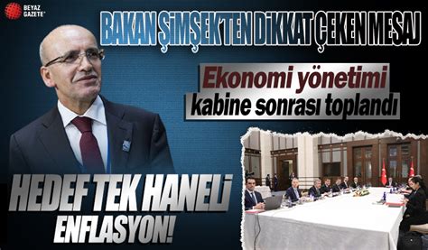 Hedef tek haneli enflasyon Mehmet Şimşek ten dikkat çeken mesaj