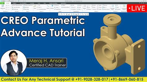 Creo Parametric Part Tutorial Creo Parametric Drawing Creo Software