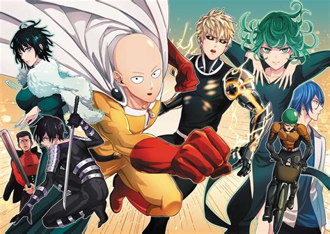 One Punch Man Characters In Dynamic Action Hd Wallpaper | Rare Gallery