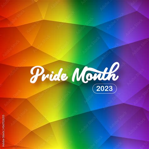 Pride month 2023 square banner with gradient with pride colors flag ...