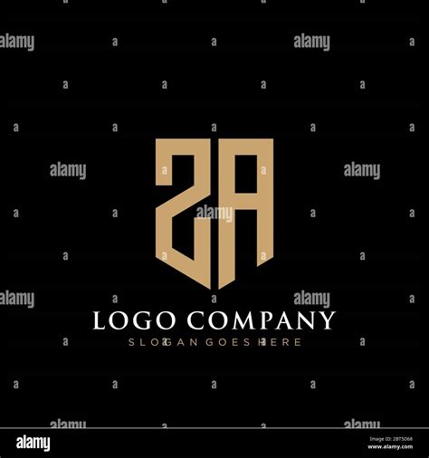 Vorlage F R Das Urspr Ngliche Logo Des Letter Za Logos Stock