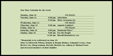 Mass Schedule – Holy Redeemer