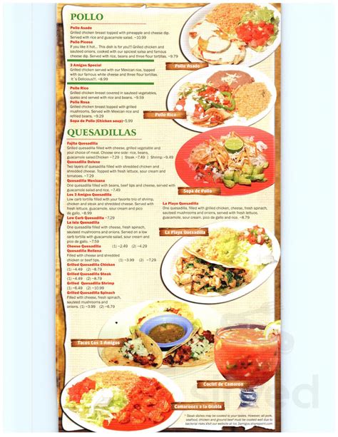 Los 3 Amigos Menu In Trenton Georgia Usa