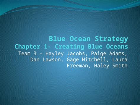 PPTX Blue Ocean Strategy Chapter 1 Creating Blue Oceans DOKUMEN TIPS