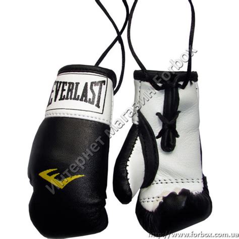 Сувенирные перчатки Everlast на шнурках для авто (1381, черно-белые ...