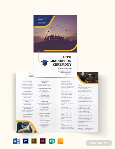 16 Graduation Brochure Templates Free Psd Eps Illustrator Ai Pdf