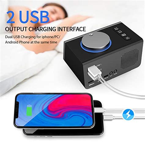 Alarm Clock Radio For Bedrooms Dual Usb Ports Dual Alarms For Heavy Sleepers With 7 Alarm