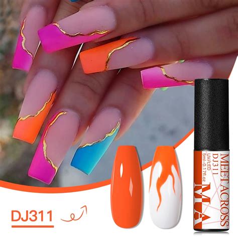 Meet Across Ml Metallic Painting Liner Gel Polish French Style Nail