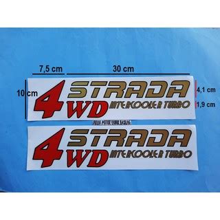 Jual Sticker Stiker List Strip Body Bak Mobil Mitsubishi Strada Triton