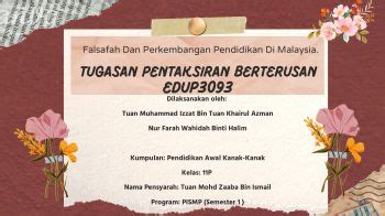 TUGASAN PENTAKSIRAN BERTERUSAN EDUP3093 957 3 Farah Flip PDF AnyFlip