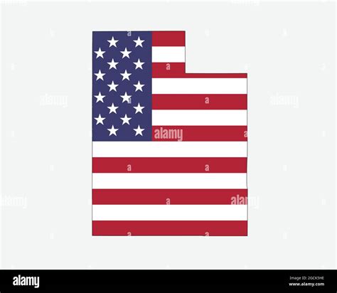 Utah Map on American Flag. UT, USA State Map on US Flag. EPS Vector ...