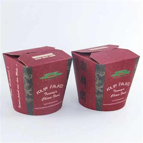 Disposable Takeout Food Box Takeaway Chinese Noodle Boxes Pasta Packaging For Noodle Paper Box