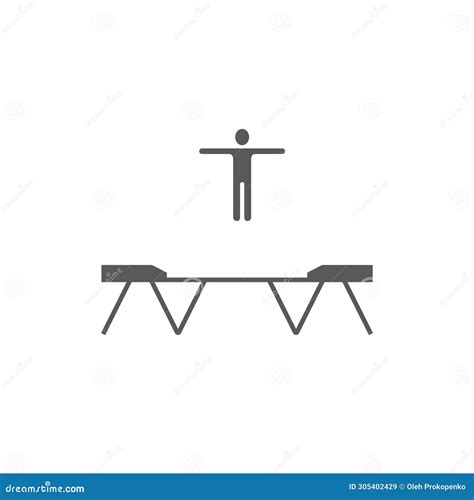 Trampoline Jumping Icon Sport Sign Stock Illustration Illustration