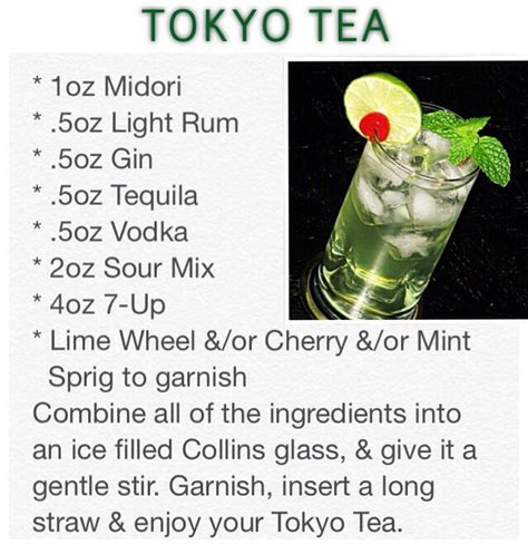 Tokyo Tea Tea Cocktail Recipes Tokyo Tea Cocktail Recipe Tokyo Tea