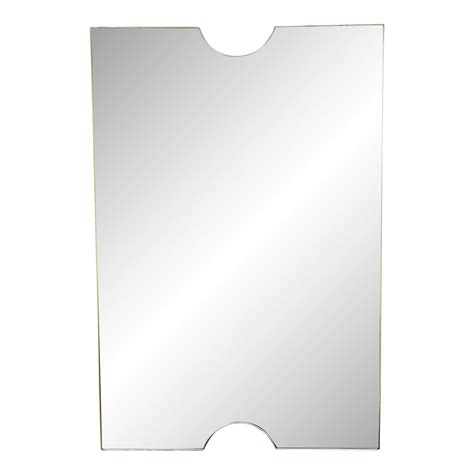 Modern Gold Finished Wall Mirror | Chairish