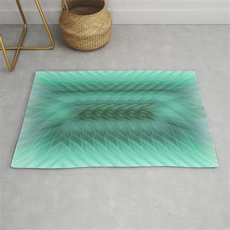 Feathered Seafoam Green Abstract Rug | Abstract rug, Seafoam green ...