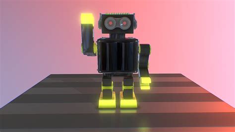 Rotating Robot 3d Model By Rafamodela3d Rafagar68 [84b89ea