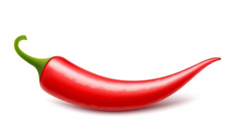 Premium Vector Red Hot Natural Chili Pepper Pod With Shadow Isolated On White Realistic D