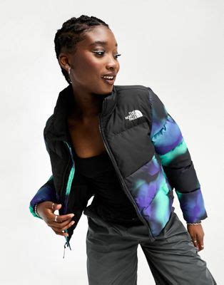 The North Face Saikuru Cropped Jacket In Blue Tie Dye Exclusive To Asos