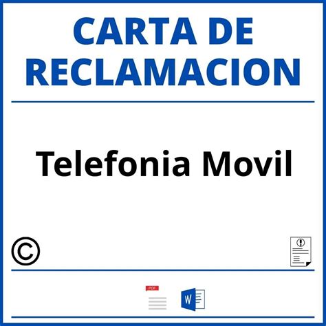 Modelo Carta Reclamacion Telefonia Movil WORD PDF