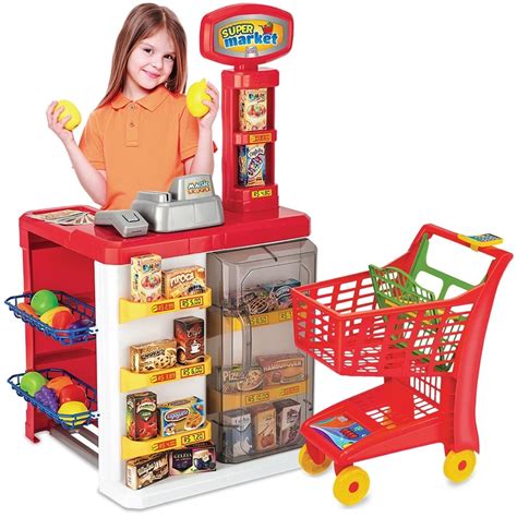 Super Market Mercadinho De Brinquedo Completo Magic Toys