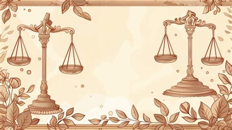 Elegant Frame Border Background With Judge Concept Featuring Scales Of