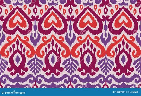 Ikat Ornament Ethnic Vector Seamless Pattern Stock Vector