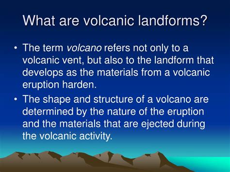 PPT - Volcanic Landforms PowerPoint Presentation, free download - ID ...