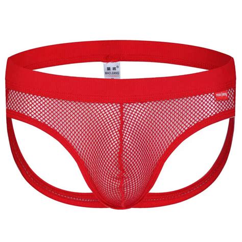Sexy Mens See Through Mesh Pouch Backless Jockstrap Open Back Lingerie Underwear EBay
