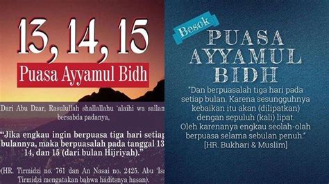 Besok Jadwal Puasa Ayyamul Bidh Di Bulan Safar 1445 H Keutamaan Jika